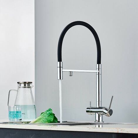 Rubinetto Cucina Ibergrif Acciaio Inox - Beccuccio Girevole 360&deg;, Osmosi Inversa