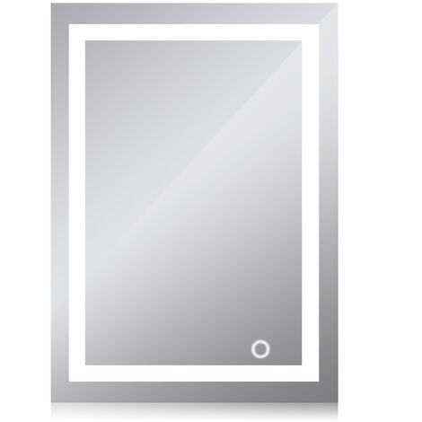 Miroir de salle de bain avec éclairage，LED Touch Blanc Froid Ip 67 (60  80）