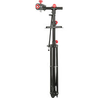 Pied atelier Vélo VTT Support de Réparation Vélo Poste de Montage pour Bicyclette avec Pince de Serrage Léger et Portable Pivotant à 360 Hauteur Réglable 108 - 190 cm - noir-rouge - Noir-rouge