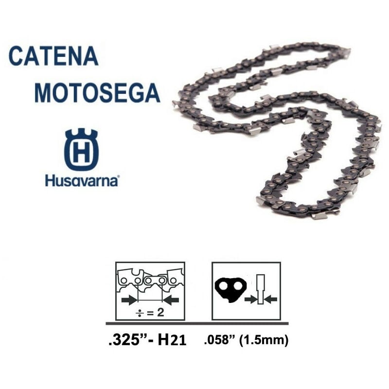 CATENA MOTOSEGA HUSQVARNA - H21 - 72 MAGLIE - 325 1.5MM