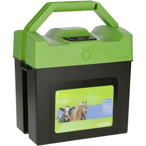 Kerbl Dispositivo per recinzioni a batteria Titan B 250, dispositivo per recinzione, 9 V