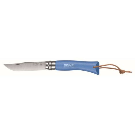 Opinel AVVENTURIERO Blu N.7 - Coltello Avventuriero Lama 8cm Acciaio Inox con Anello Sicurezza