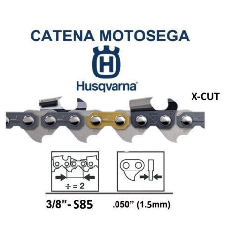 Catena motosega Husqvarna - S85 - 73DP - 3/8 1,5 mm  Maglie: 60