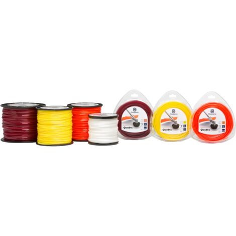 Husqvarna Opti Quadra 597668911 - Filo Decespugliatore Quadrato 2,7 mm x 170 m Giallo