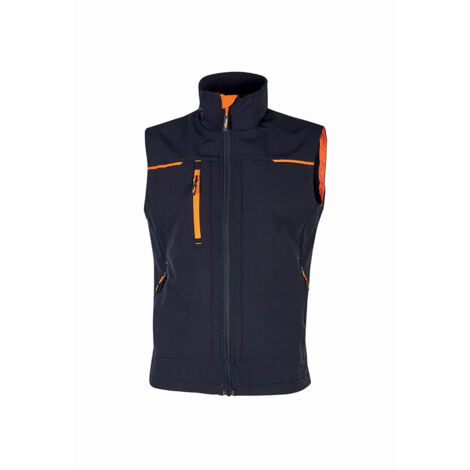 U-Power SATURN - Gilet da lavoro estivo blu scuro e arancio PE181DB Taglia: M
