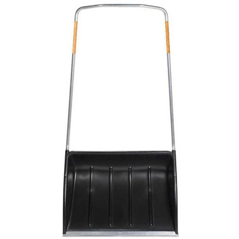 Fiskars SnowXpert - Spazzaneve 74 cm Nero e Arancione Testa Plastica Manico Alluminio