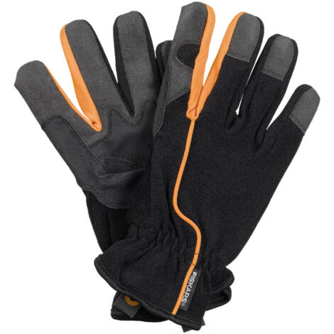 Fiskars 1003477 - Guanti da Giardino Taglia 10 Nero/Arancione per Piante e Terra