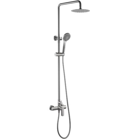 IMEX BDG040/NQ URAL Grifo Monomando Conjunto de Ducha Telescópico Níquel Cepillado - ref: BDG040/NQ