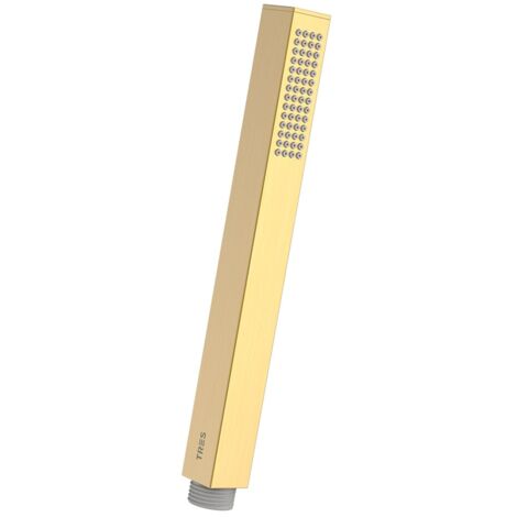 TRES 00663901OM COMPLEMENTOS DE DUCHA Ducha De Mano Color Oro Mate 24K - ref: 00663901OM (1/2)