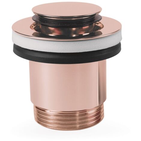 Bonde de vidage clic-clac Simple-Rapid pour lavabo Or Rose 24K - TRES 24284002OP (1/2)