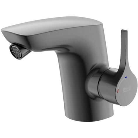 Mitigeur bidet INSIGNIA avec vidage automatique tirette - Titanium black brossé - Roca - A5A6A3ANM0 (1/2)