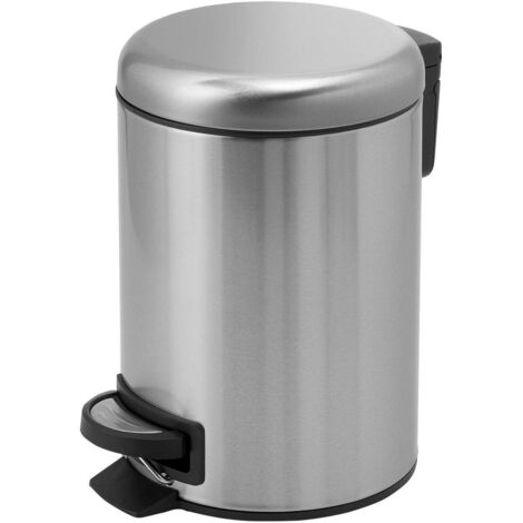 GEDY 33093800000 POTTY Papelera Con Tapa 5L Cepillado - ref: 33093800000 (1/4)