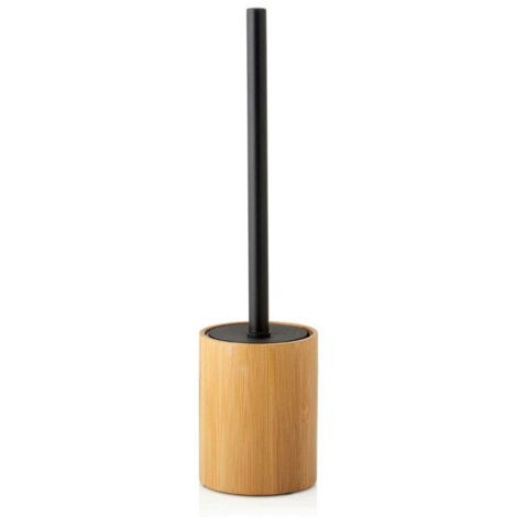 Brosse WC en Bambou et Polyrésine Noire (1/2)