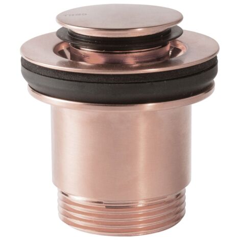 Bonde de vidage clic-clac Simple-Rapid pour lavabo Or Rose Mat 24K - TRES 24284020OPM (1/2)