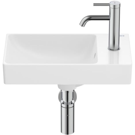 Roca – Vasque suspendue rectangulaire 450x260x150mm – A327681000 – FINECERAMIC® – Capacité 2.7L – Seno gauche