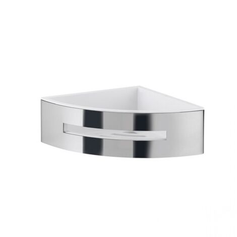 GEDY 77802300000 POSEIDON Portaobjetos Angular Cromo Blanco - ref: 77802300000 (1/2)