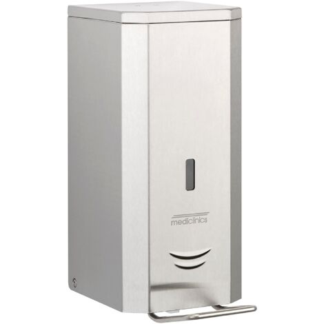 MEDICLINICS DJFP035CS Dispensador de Jabón Espuma de Accionamiento Manual 1 5L Acero Inox AISI 304 Acabado Satinado - ref: DJFP035CS