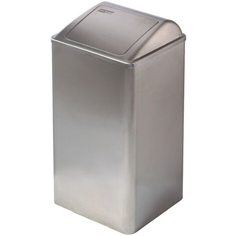MEDICLINICS PP0065CS Papelera con tapa auto-retorno Acero Mate - ref: PP0065CS (1/2)