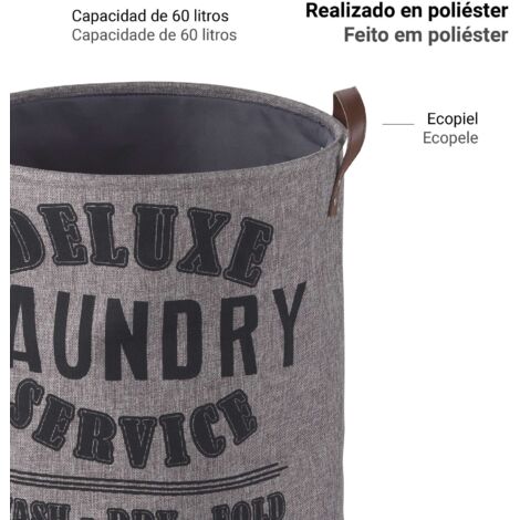 GEDY 10380800300 VINTAGE Cesto de Ropa Gris - ref: 10380800300 (1/2)