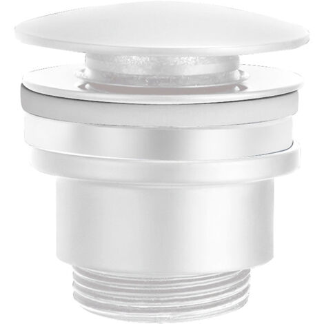 Imex – Bonde de lavabo clic-clac 1/4 pouce en laiton blanc mat – Durable 20 000 cycles – Montage rapide – VCC007 - Imex-VCC007 (1/2)