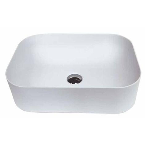 MOSAVIT STELLA Lavabo Sobre Encimera De Solid Surface Blanco - ref: MSV-STELLAW (1/2)
