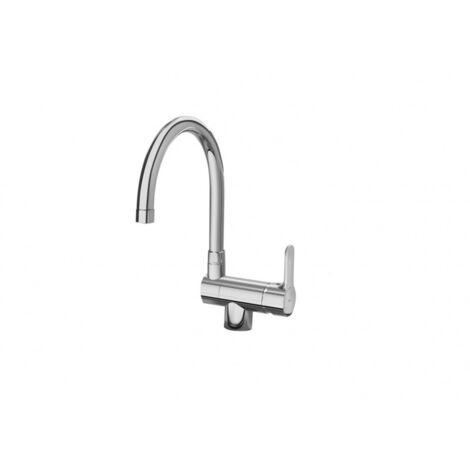 Roca – Mitigeur de cuisine monocommande A5A8209C00 – Bec pivotant haut – Finition chromée Evershine – Système Cold Start pour économies d'eau (1/3)