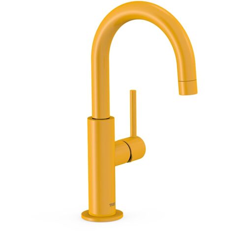 TRES 26290403TAM STUDY Grifo Monomando con Maneta Lateral para Lavabo Color Ámbar - ref: 26290403TAM (1/2)