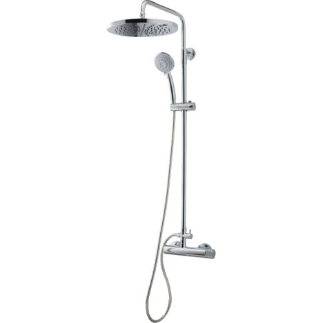 PRESTO 88950300 KARIM DUE Columna Ducha Mezcladora Rociador y Flexo Inox Cromo - ref: 88950300 (1/4)