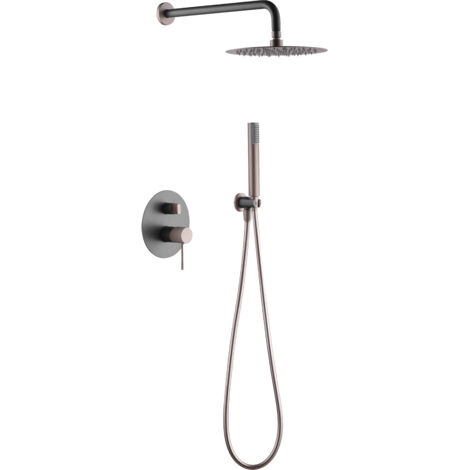 Ensemble De Douche Encastré Line Gris Mat-champagne Imex Imex Gpd038 Gc