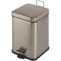 MEDICLINICS PP1206CS Cubo Pedal Cuadrado 6l Inox Satinado - ref: PP1206CS