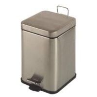 MEDICLINICS PP1214CS Cubo Pedal Cuadrado 14,5 l Inox Satinado - ref: PP1214CS