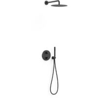 Kit robinet thermostatique encastré Therm-box à 2 voies pour douche Noir mat - TRES 26225004NM