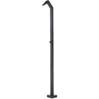 IMEX Douche Piscine en Inox 316 Noir Mat Diffuseur a Cascade et Robinet Monofore a 2 Vie Ideale pour Usage Exterieur Modele Niagara