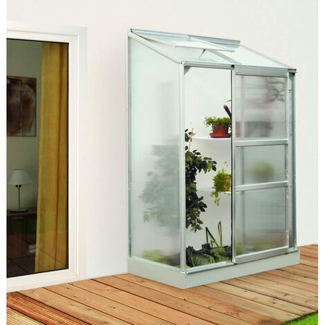 Gewächshaus Vitavia Ida 900,Aluminium eloxiert+Polycarbonat 4 mm, 69x131 H182cm, von Ezooza