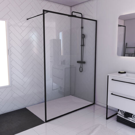 Barra Doccia Scorrevole Regolabile Con Supporto - Flessibile In Nero Opaco Per Bagno