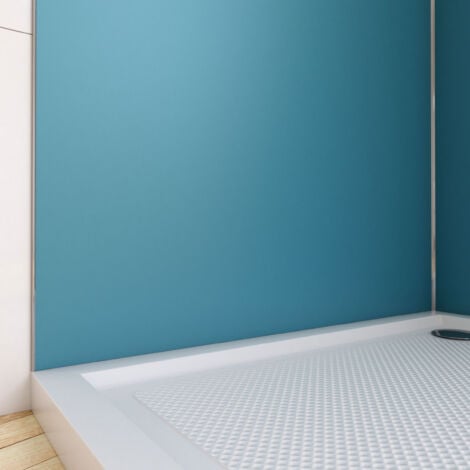 Pannello murale con finitura in alluminio blu 90 x 210 cm - WALL'IT BLEU