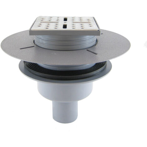 Piletta di scarico VERTICALE per Piatto Doccia RAINY e HIGH RAINY - Griglia in Acciaio inox Cromo