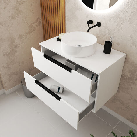 Specchio Bagno Tipo rotondo Barbiere - Diametro 50 cm - Barbiere bianco