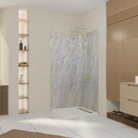 Set di 2 Pannelli Murali Artic Storm 90x210 cm + Profili Oro Spazzolato