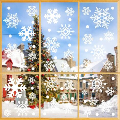 Sonstige Dekoration für WeihnachtenWeihnachtsfensterbilder, 228  Schneeflocken-Fensteraufkleber, Weihnachtsdekoration Fenster,  Fensteraufkleber, PVC-Fensterdekoration, Aufkleber, für Türen, Schaufenste