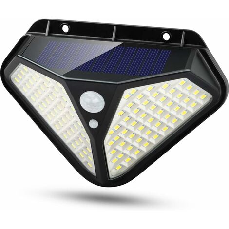 Sensor Solarleuchte Wandleuchte Solarlampe mit Bewegungsmelder 102 LED Fluter 