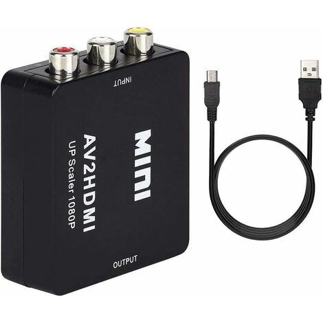 Audio Adapter HDMI Klinke Stecker auf 3 Cinch Chinch Buchse Konverter für TV TOP 