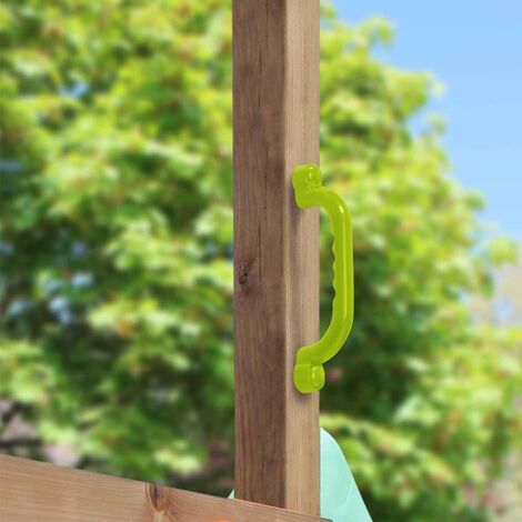 Juego de manijas de plástico verde – Para parque infantil y Marcos de escalada - 250 x 75 mm