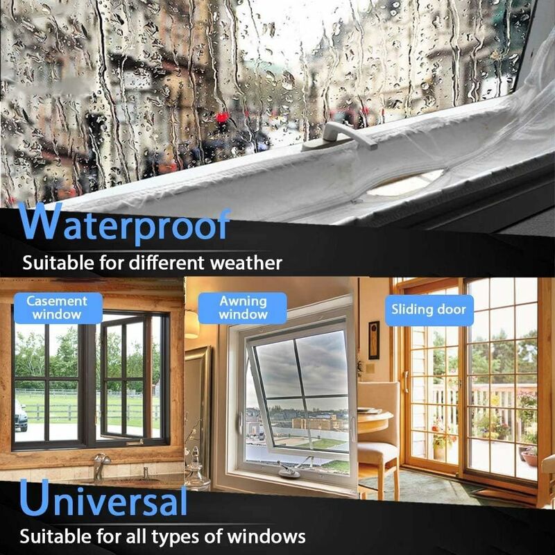 protezioni per lo scambio dellaria calda con cerniera e adesivo Kit di guarnizioni per finestra per tetto SRJTEK per condizionatore daria portatile e asciugatrici 
