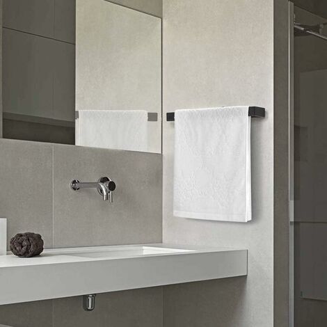 Autoadesivi portasciugamani bar in acciaio INOX spazzolato di ganci portasciugamani per bagno asta singola acqua e antiruggine 70cm Towel Bar Rail Brushed Stainless Steel 