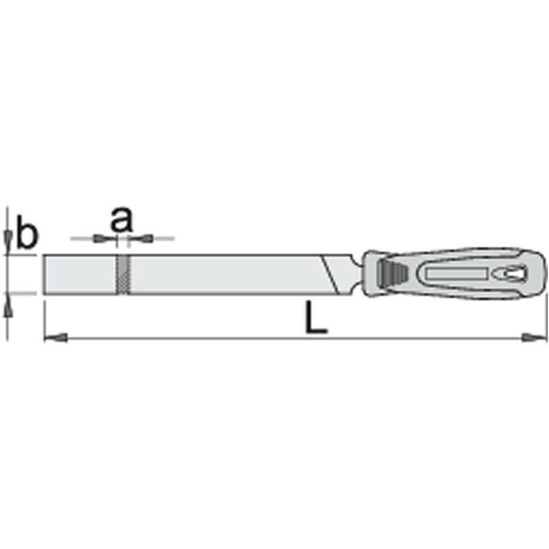 Corradi - Râpe aiguille pour bois - Longueur 190 mm - Rectangle