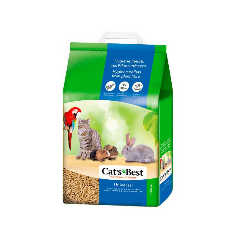 Cats best universal, pellet para gatos, cobayas, pájaros, conejos u otros pequeños animales, 10 l