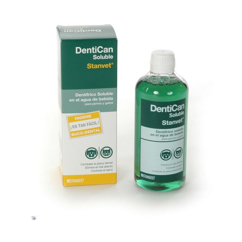 Higiene bucal para perro y gato, stangest dentican soluble 500 ml