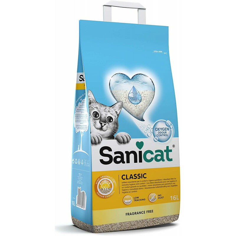 ARENA PARA GATOS, SANICAT CLASSIC UNSCENTED 10 LITROS