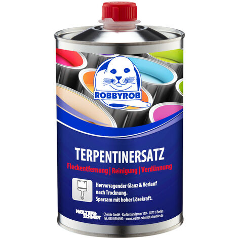 Robbyrob Terpentinersatz für Lacke auf Öl- und Kunstharzbasis 1 L